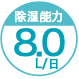 除湿能力1日/8L