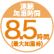 連続加湿時間8.5時間