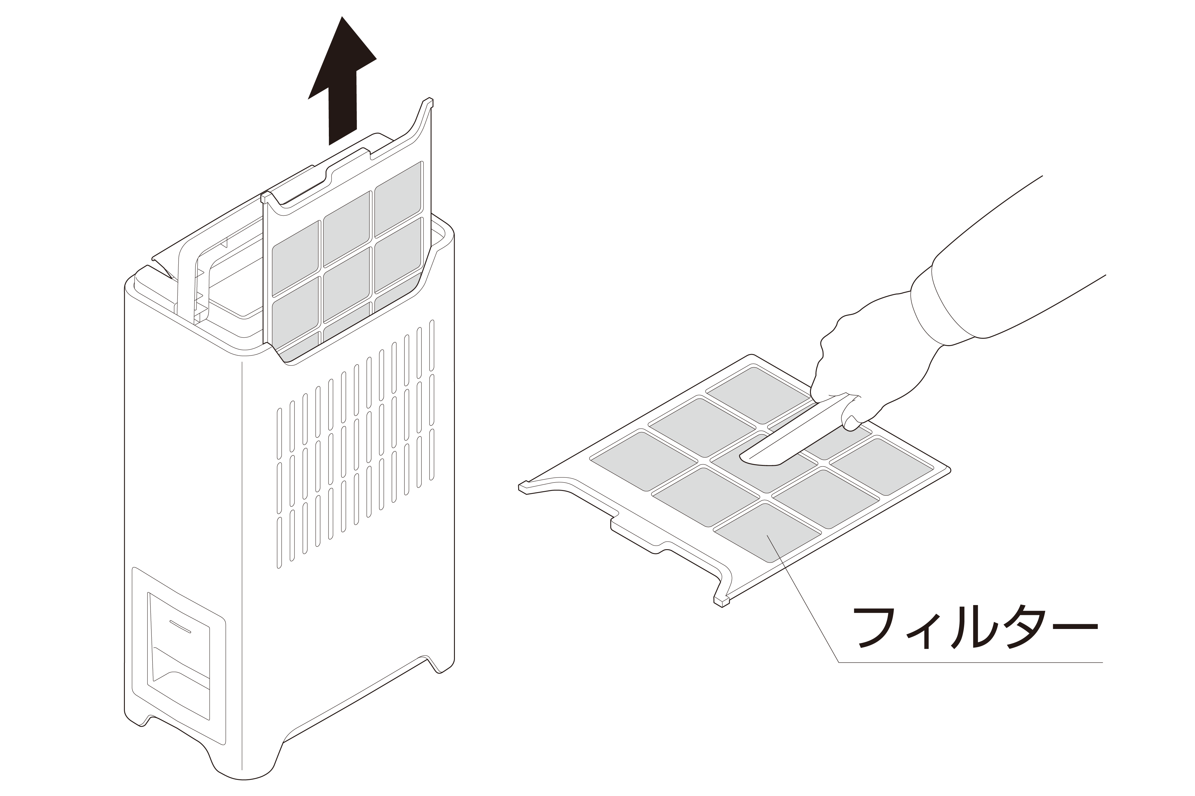フィルターの掃除